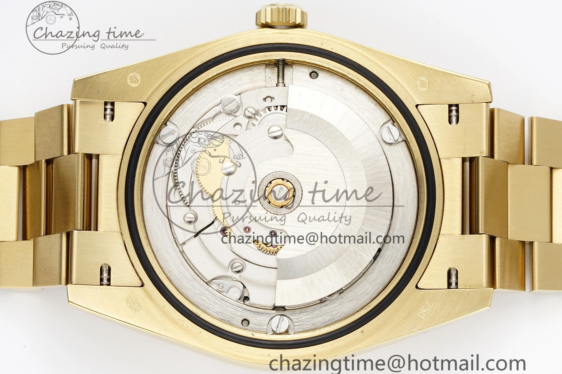 MiroTime 0505 Comfortable DayDate 40 YG JDF Gain Weight 904L Steel YG Dial Roman Markers on President Bracelet A2836 V 1821